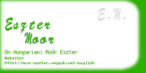 eszter moor business card