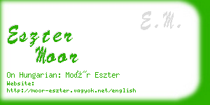 eszter moor business card